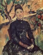 Madame Cezanne in the Conservatory Paul Cezanne